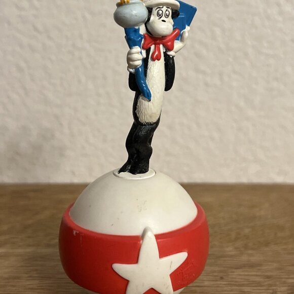 Dr. Seuss Cat In The Hat Burger King Kid's Meal Toy Cat in the Hat on Ball - Picture 7 of 9